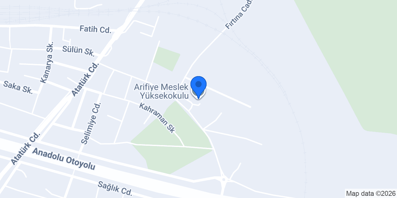 Arifiye Meslek Yüksekokulu konumu