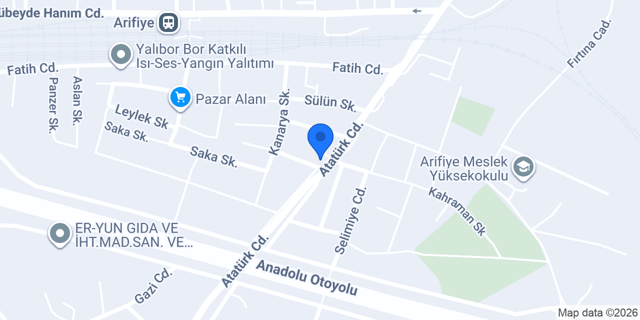 Sakarya Erta Yapı İnşaat Taah. San. Tic. Ltd. Şti. konumu