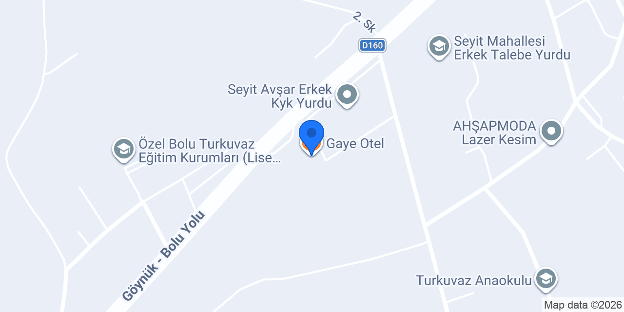 Gaye Otel konumu