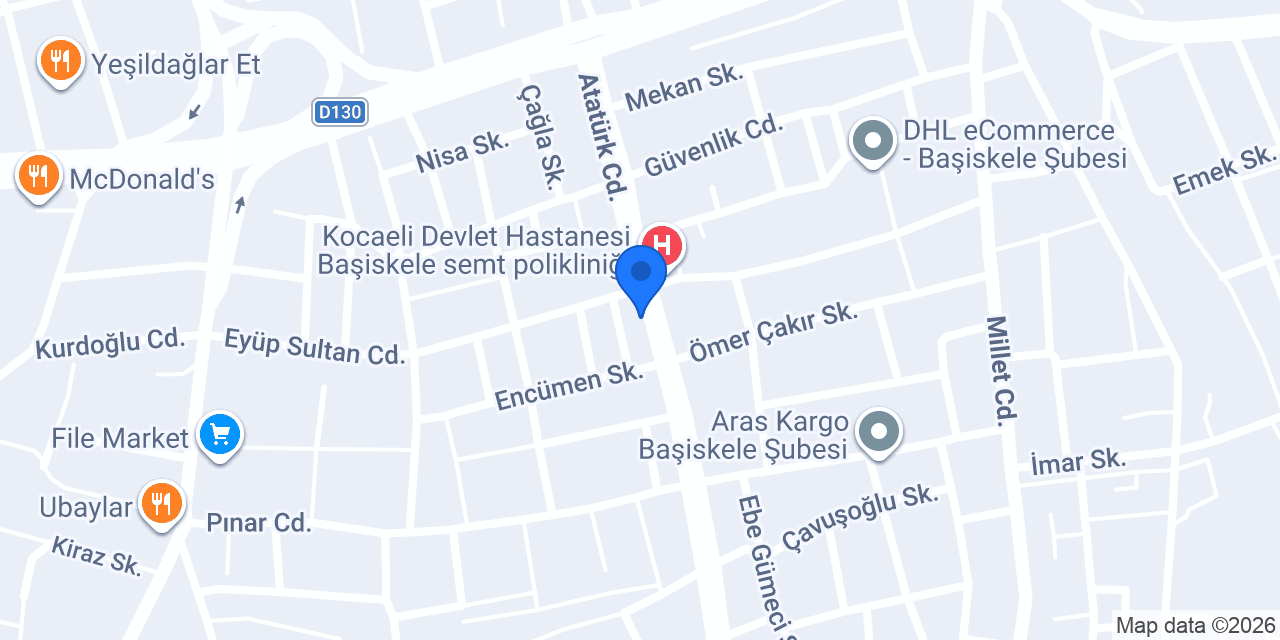 Özge Optik Başiskele konumu