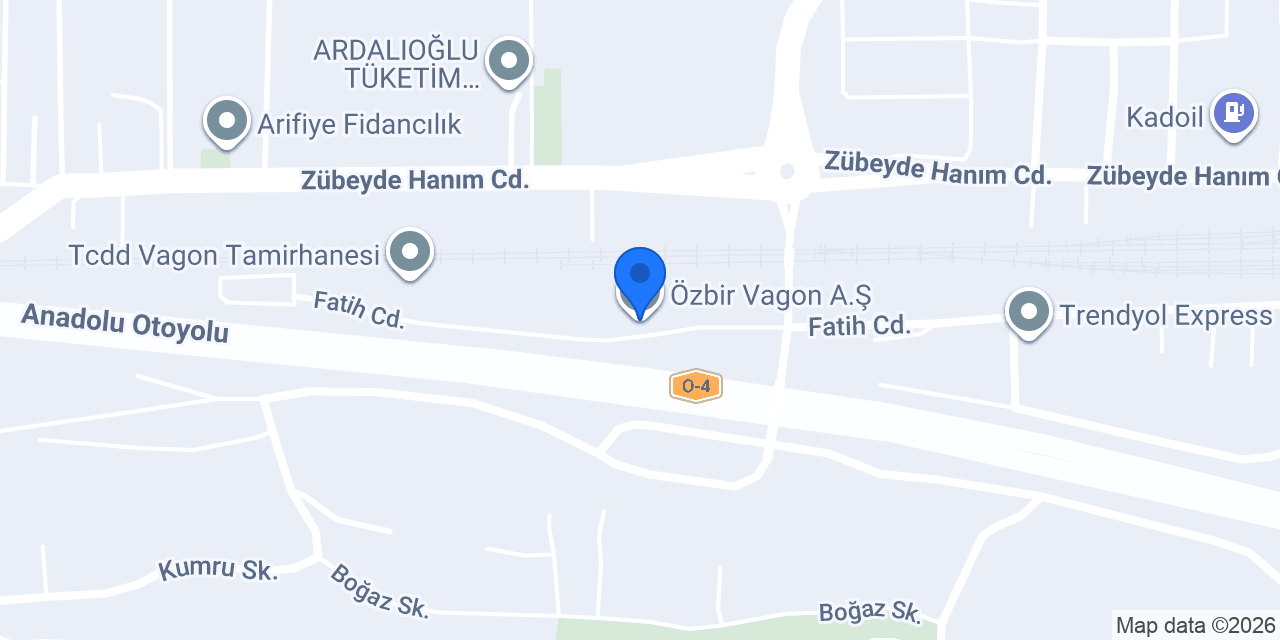 Özbir Vagon A.Ş konumu
