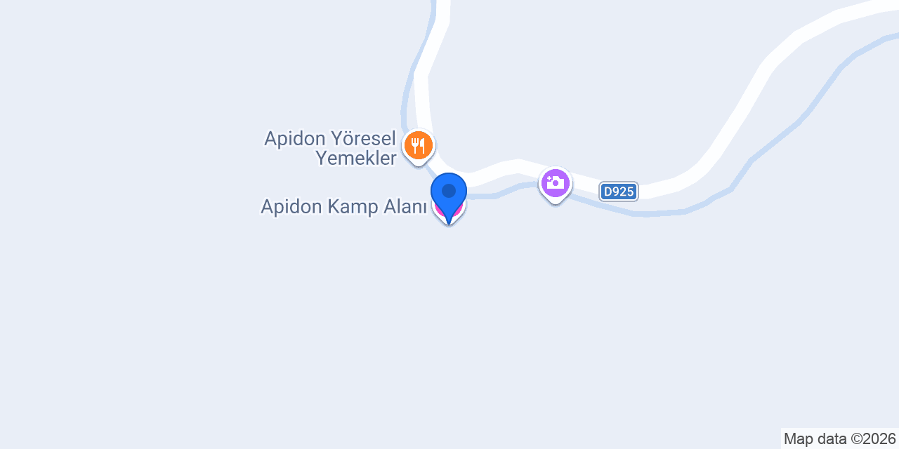 Apidon Kamp Alanı konumu
