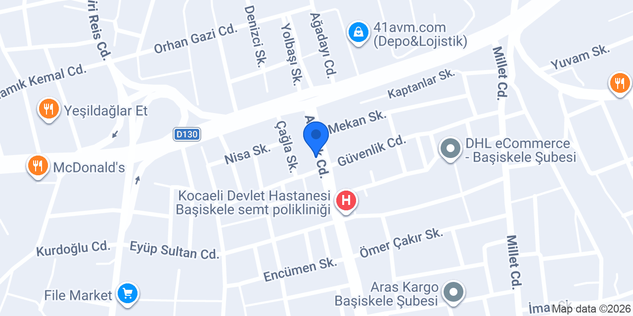 Pasaport Pizza Başiskele konumu