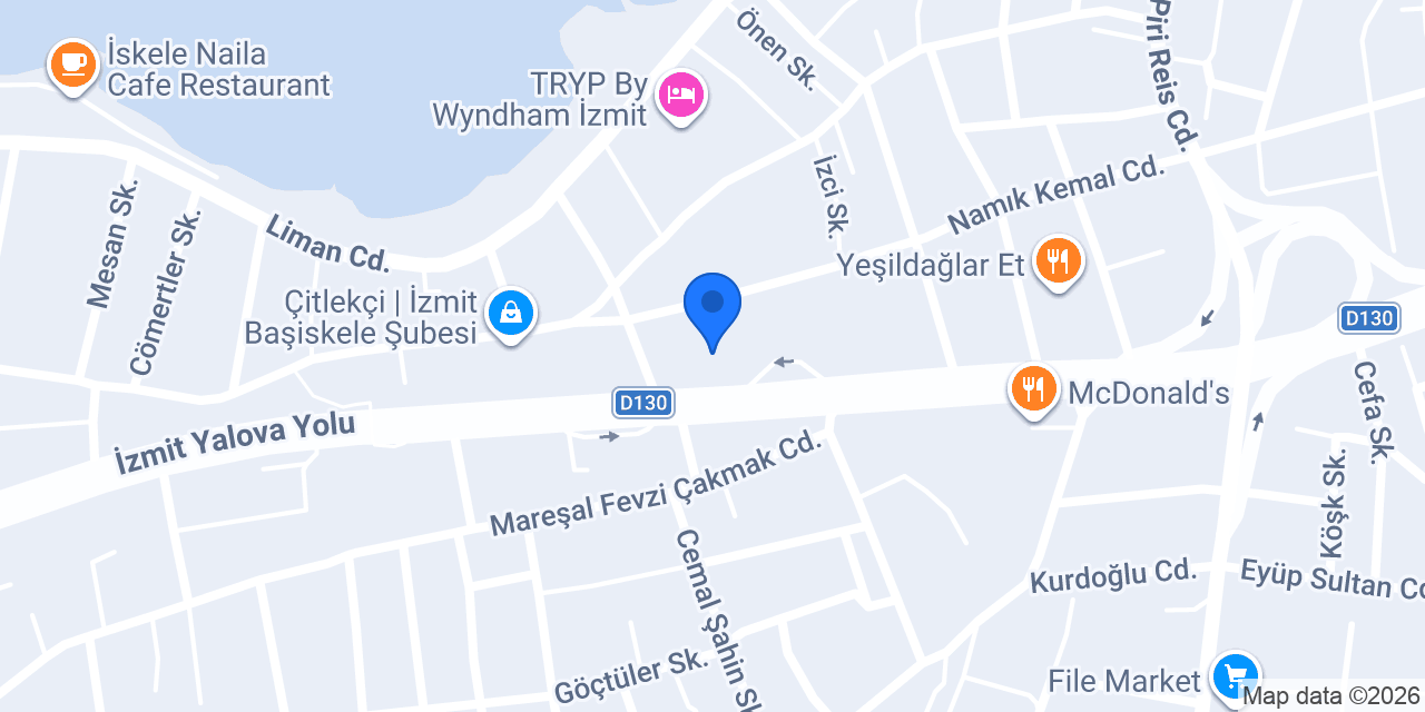 Bahex Mobilya Başiskele konumu