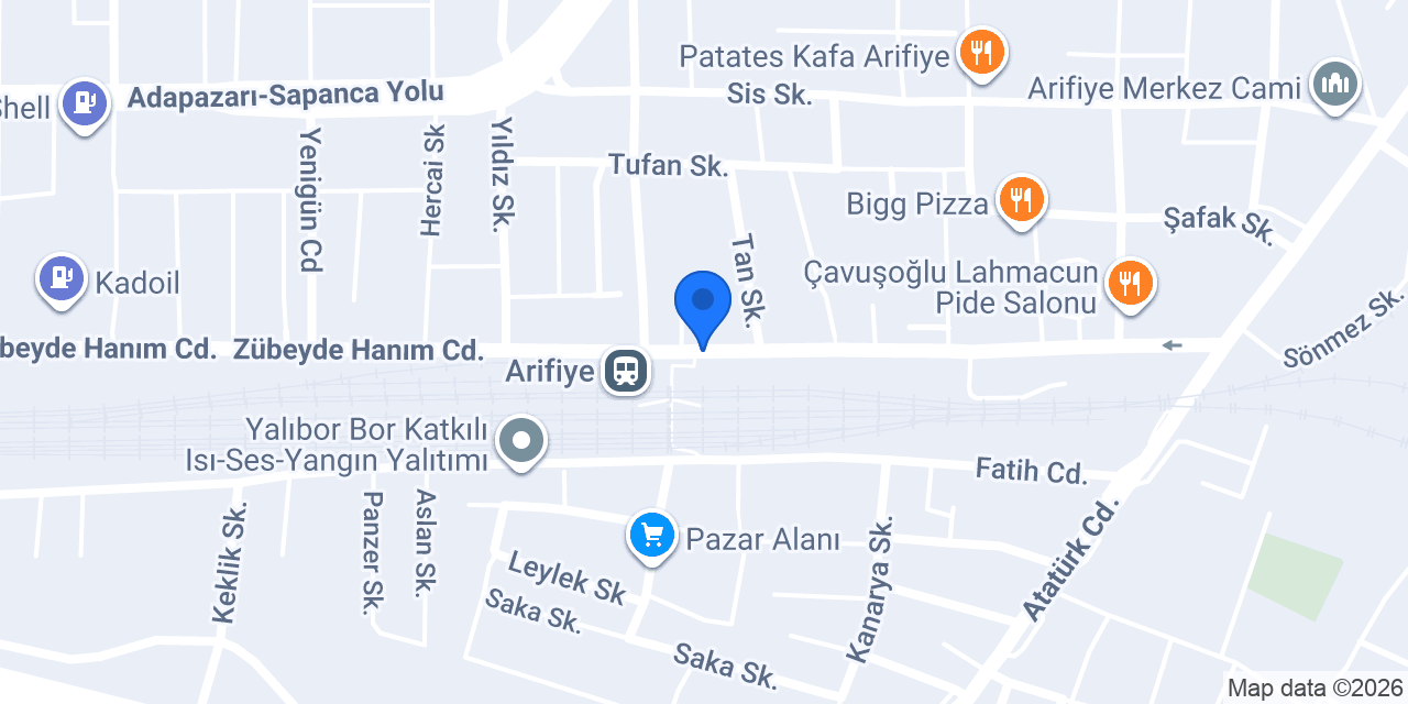 ARİFİYE OTEL konumu