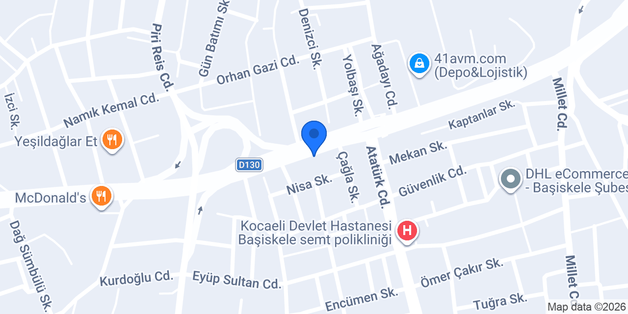 Uzuner Bahçe Market konumu
