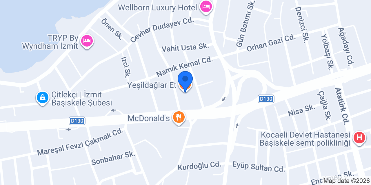 Yeşildağlar Et konumu