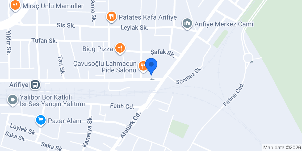 JUST4PİZZA ARİFİYE konumu