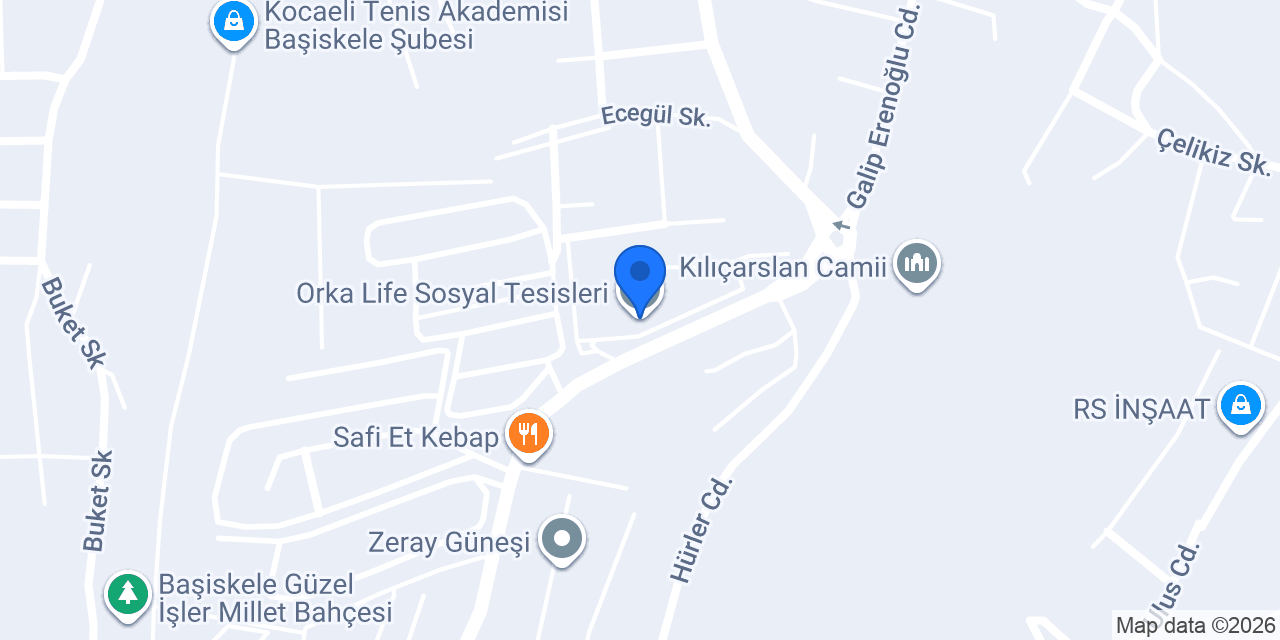 Orka Life Sosyal Tesisleri konumu