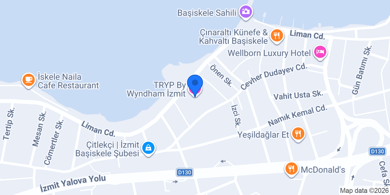 TRYP By Wyndham İzmit konumu