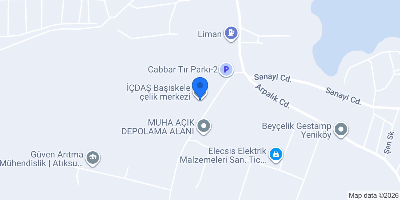 İÇDAŞ Başiskele çelik merkezi konumu