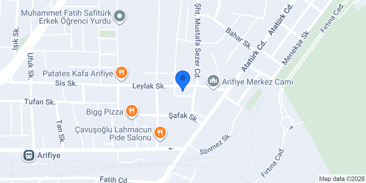 Halkbank Arifiye Şubesi konumu