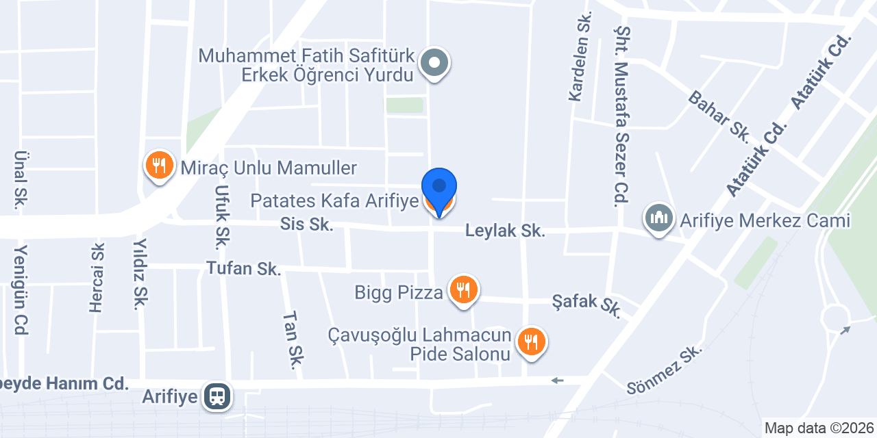 Patates Kafa Arifiye konumu