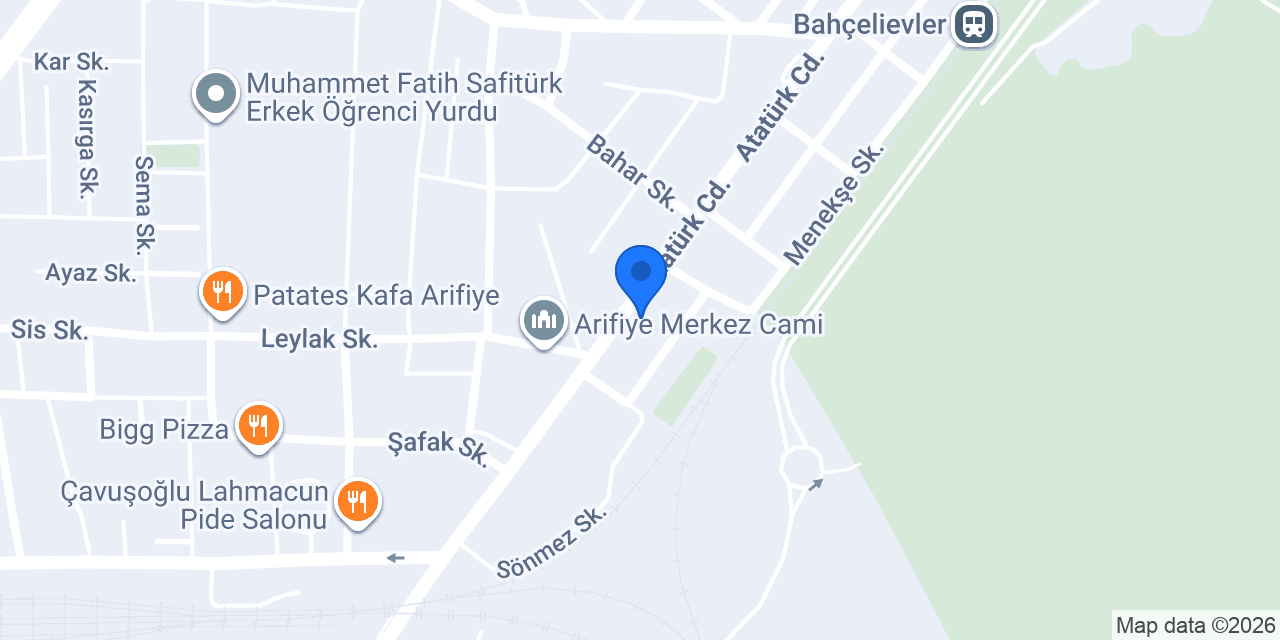 Özel Arifiye Sürücü Kursu konumu