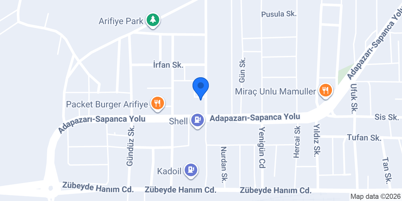 Arifiye Temizlik Ürünleri konumu