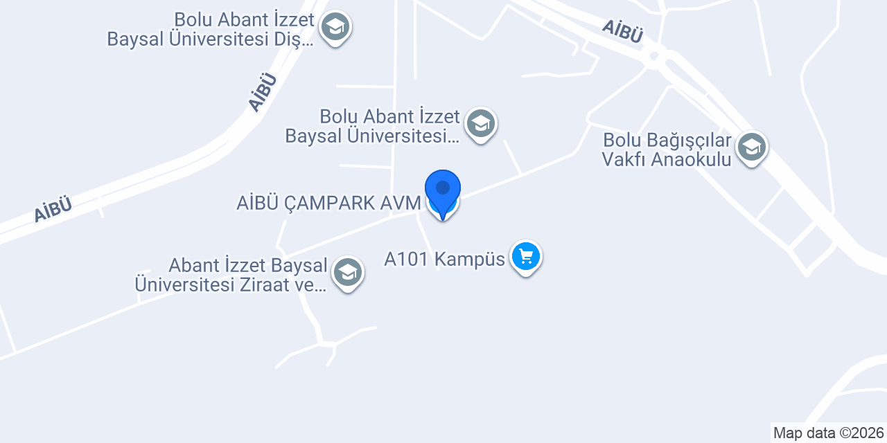AİBÜ ÇAMPARK AVM konumu