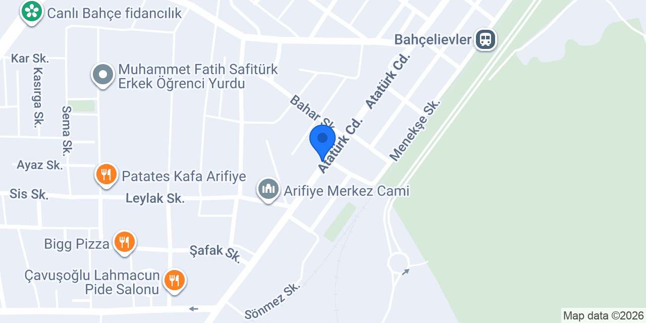 Çetin Çiçekçilik konumu