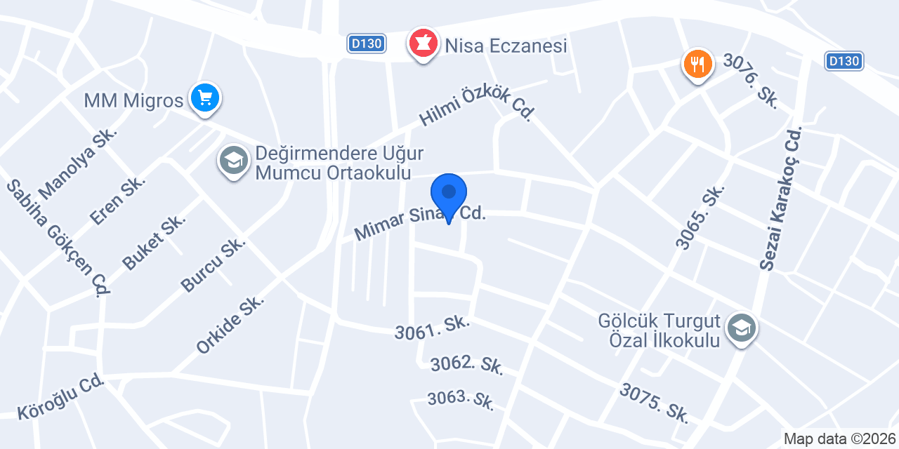 ÖZEL YANKI KREŞ DEĞİRMENDERE konumu