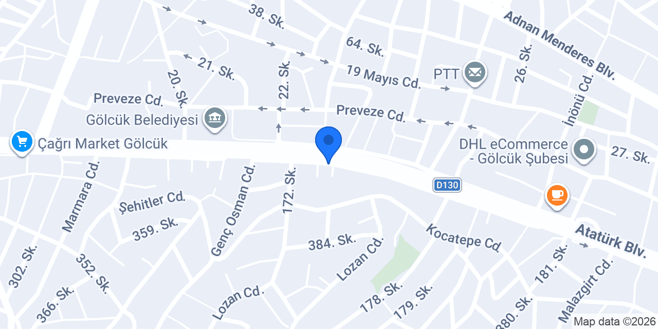 Kayzer Çelik Kapı Gölcük Şube konumu