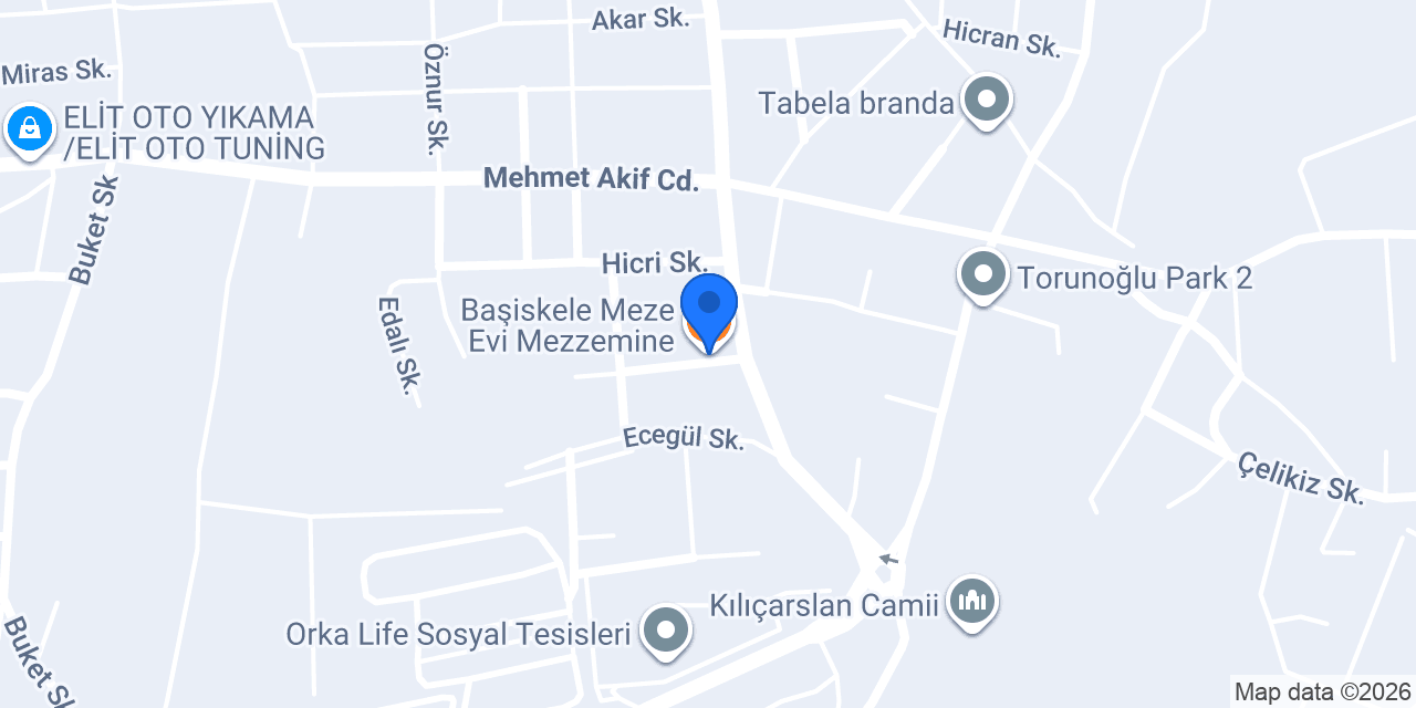 Başiskele Meze Evi Mezzemine konumu