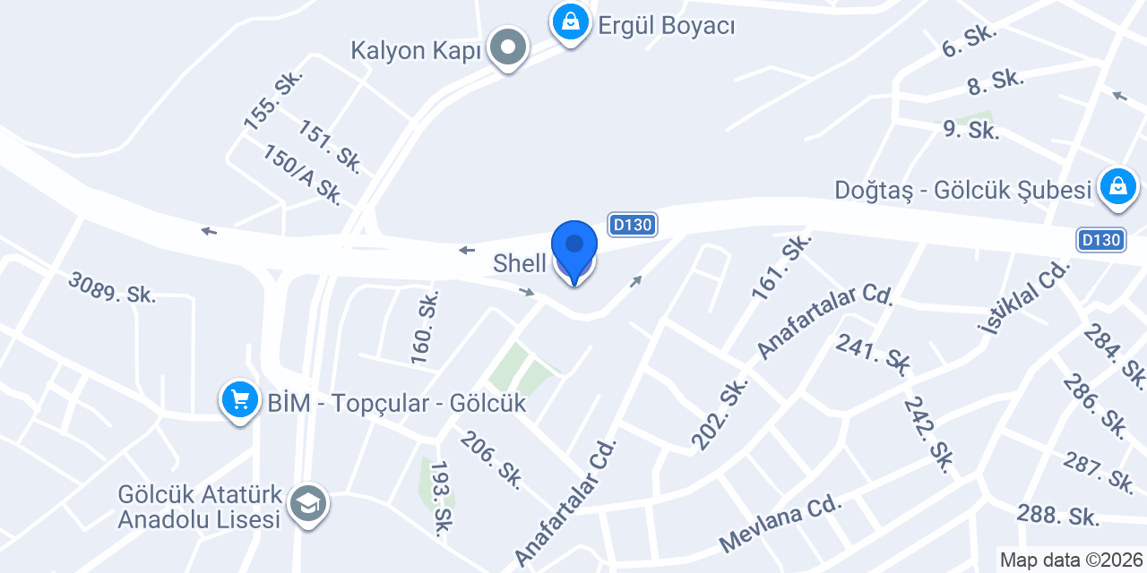 Shell konumu