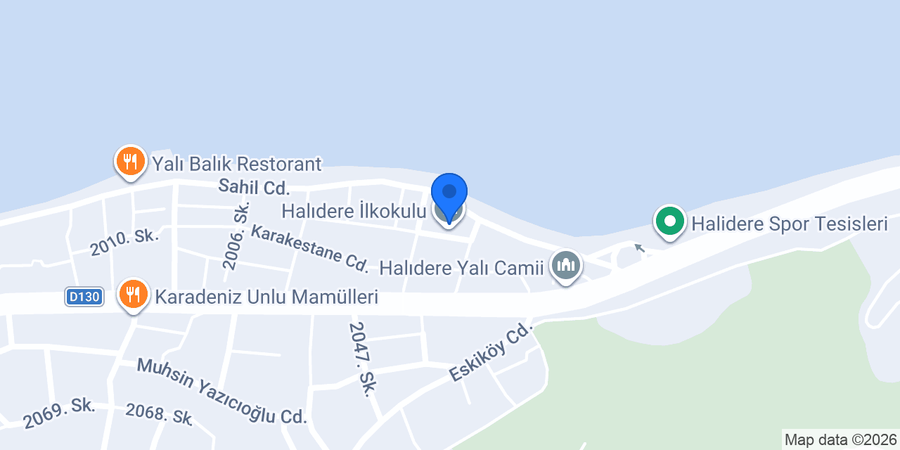 Halıdere İlkokulu konumu