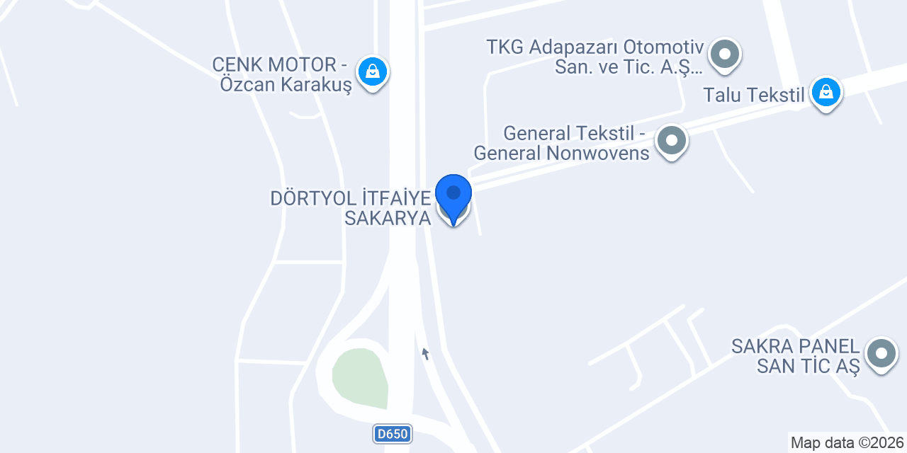 DÖRTYOL İTFAİYE SAKARYA konumu