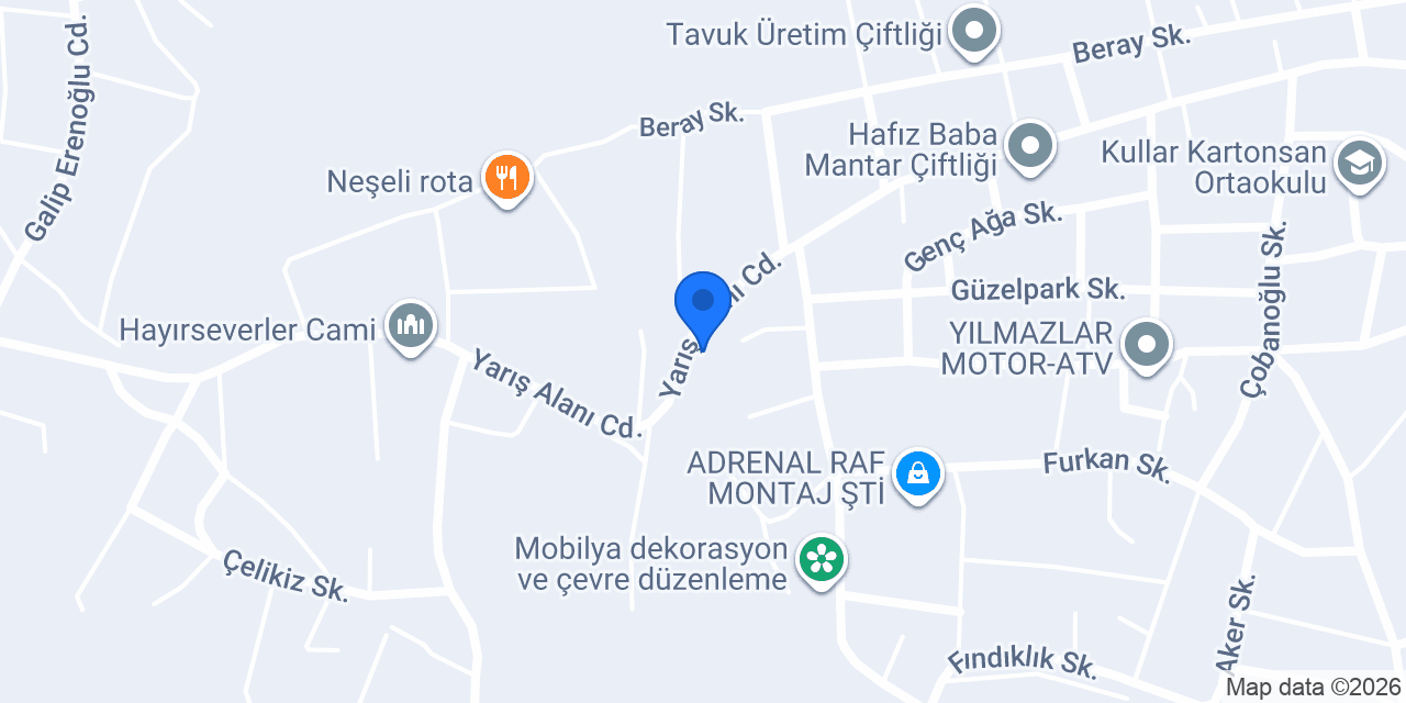 KCAN ORMAN ÜRÜNLERİ LTD. konumu