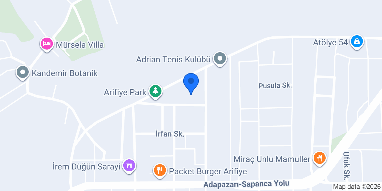 Arifiye İlçe Halk Kütüphanesi konumu