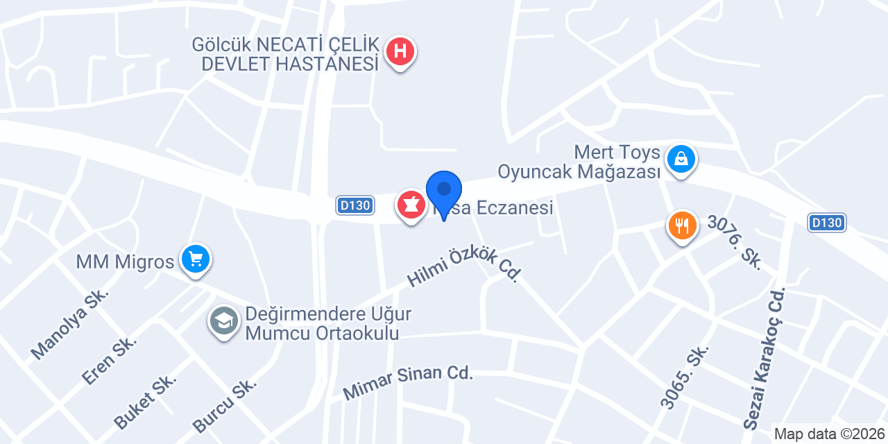 Bi yemek değirmendere gölcük konumu