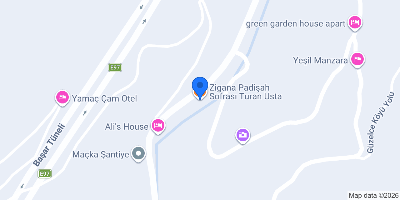 Zigana Padişah Sofrası Turan Usta konumu