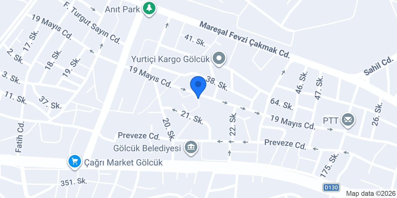 Sedir Pizza konumu
