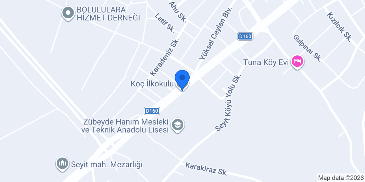 Koç İlkokulu konumu
