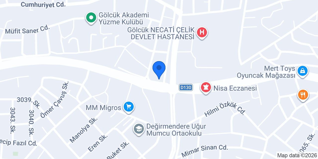 EXEN Veteriner Muayenehanesi konumu