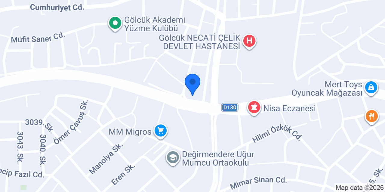 Beyaz Optik Değirmendere konumu