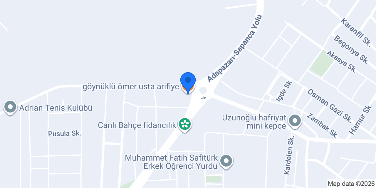 göynüklü ömer usta arifiye konumu