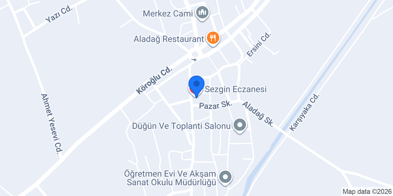 Sezgin Eczanesi konumu