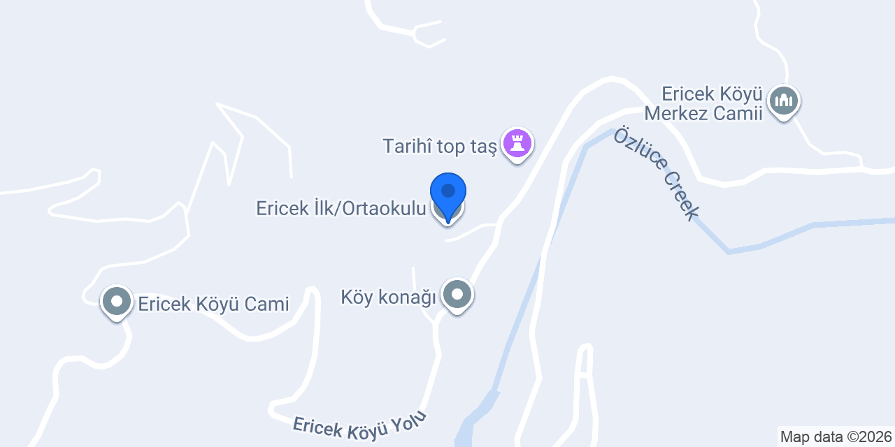 Ericek İlk/Ortaokulu konumu