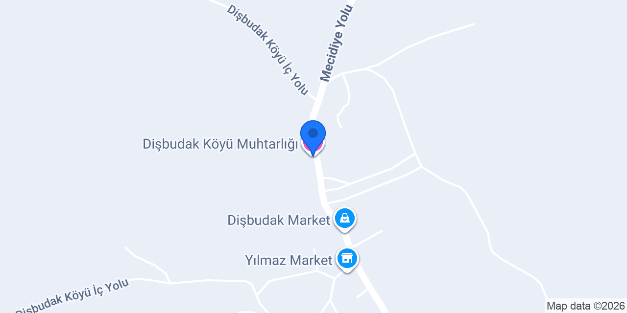 Dişbudak Köyü Muhtarlığı konumu