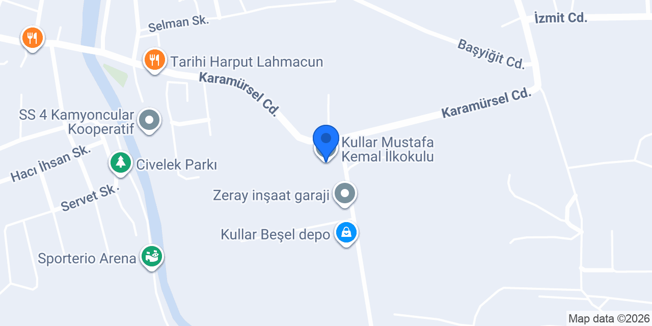 Kullar Mustafa Kemal İlkokulu konumu