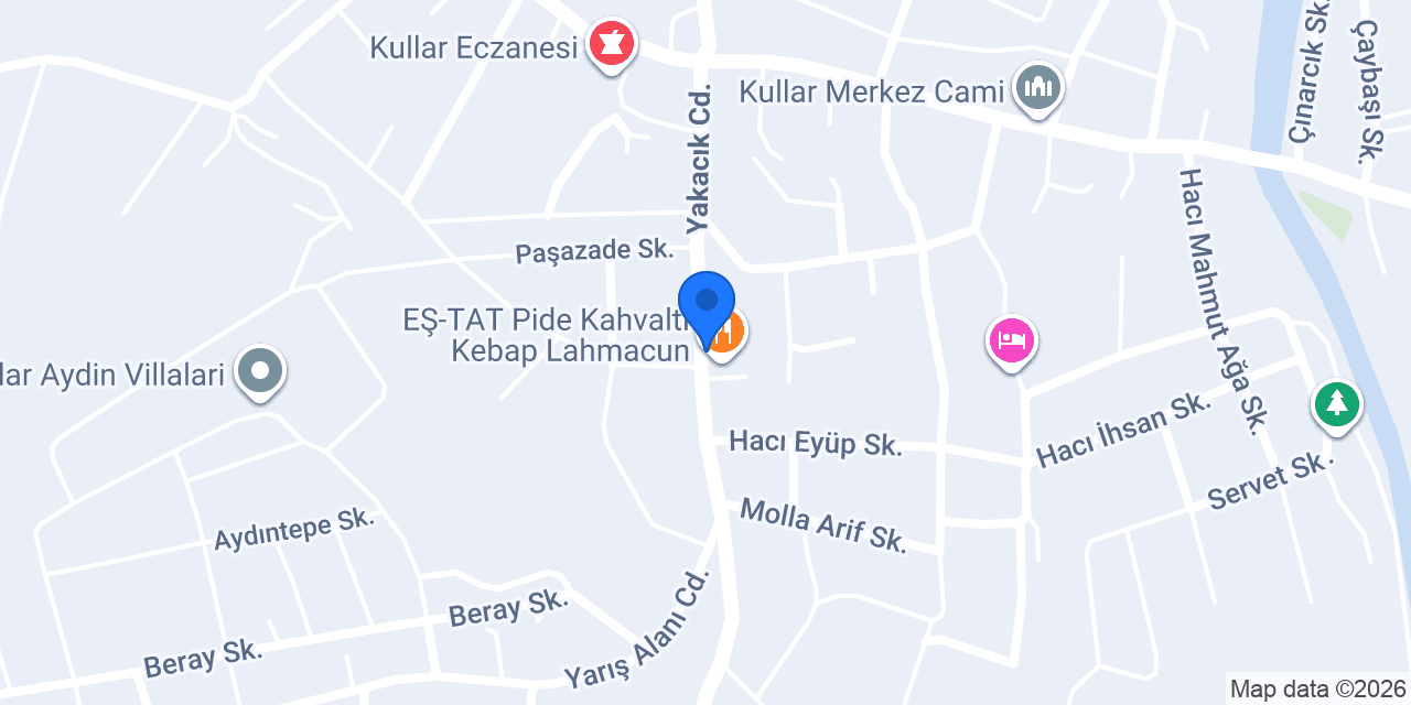 Çoban Pastanesi Merkez konumu