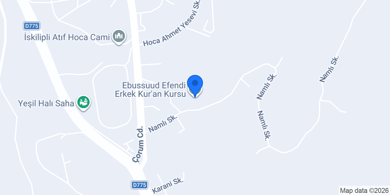 Ebussuud Efendi Erkek Kur'an Kursu konumu