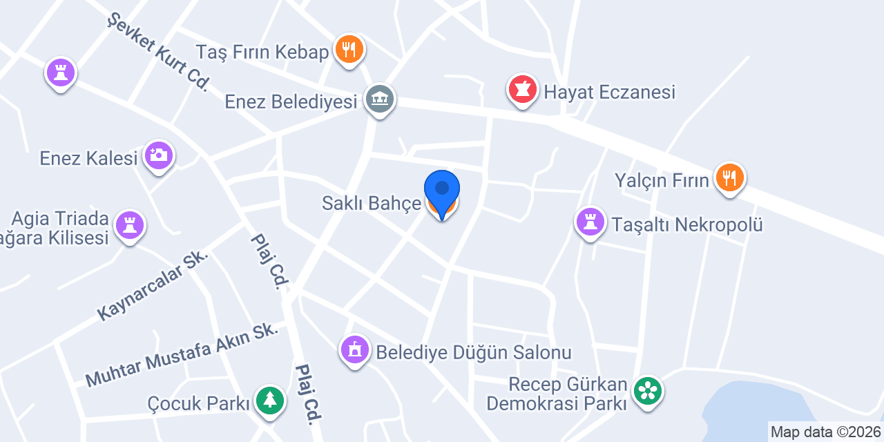 Saklı Bahçe konumu