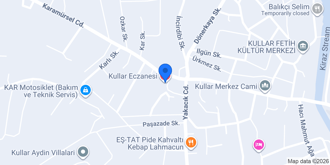 Kullar Eczanesi konumu