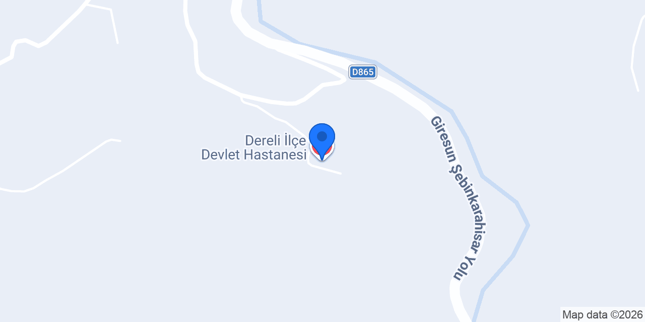 Dereli İlçe Devlet Hastanesi konumu