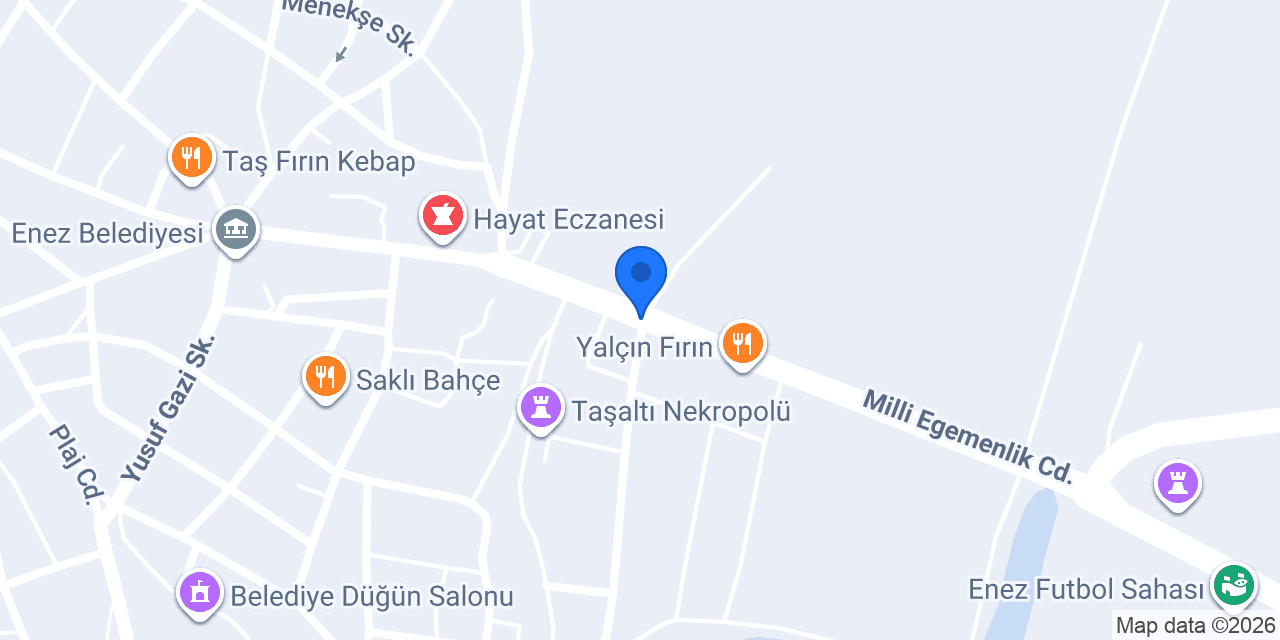 Enez İlçe Nüfus Müdürlüğü konumu