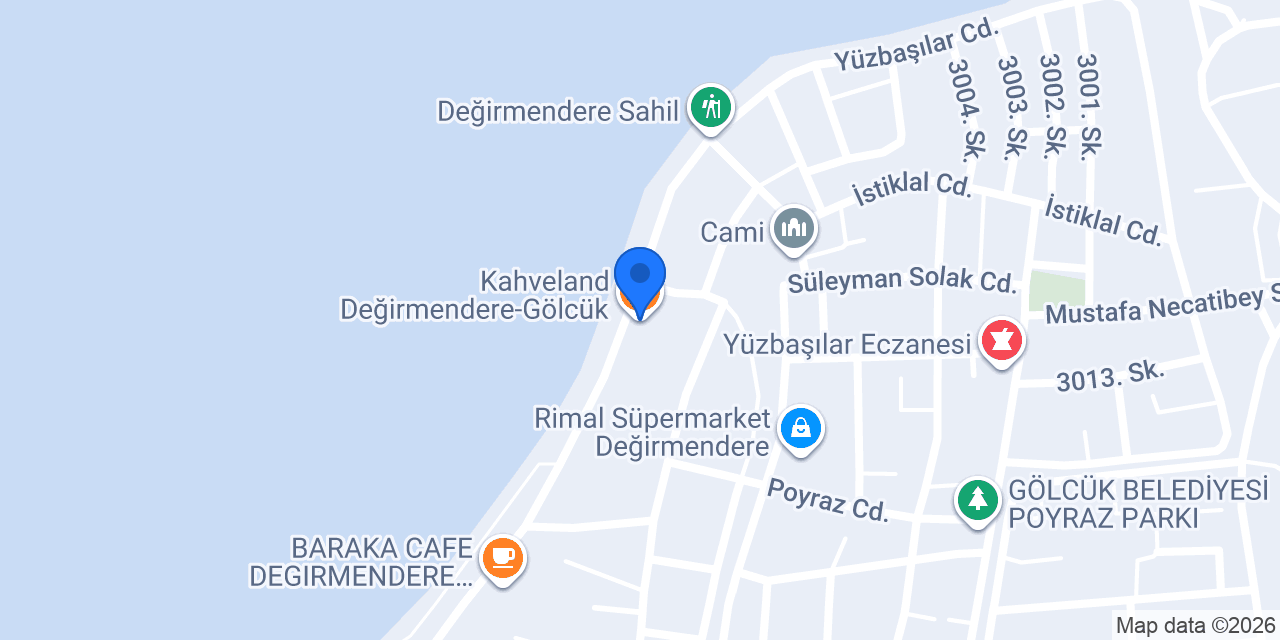 Kahveland Değirmendere-Gölcük konumu