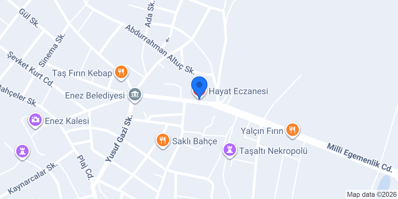 Hayat Eczanesi konumu