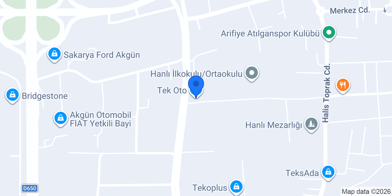 Tek Oto konumu