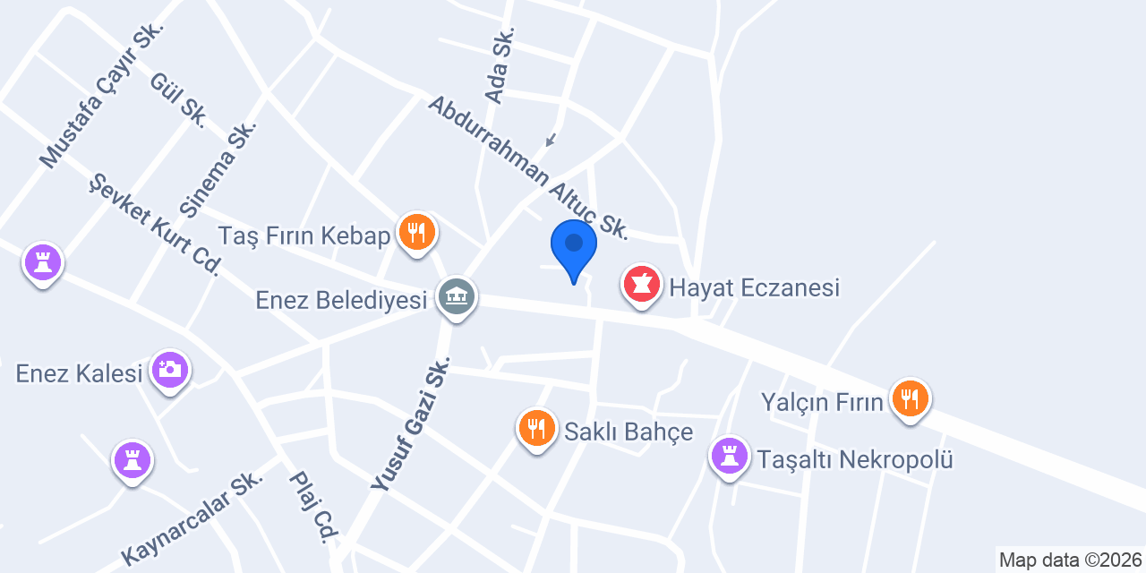Enez Halk Eğitim Merkezi konumu